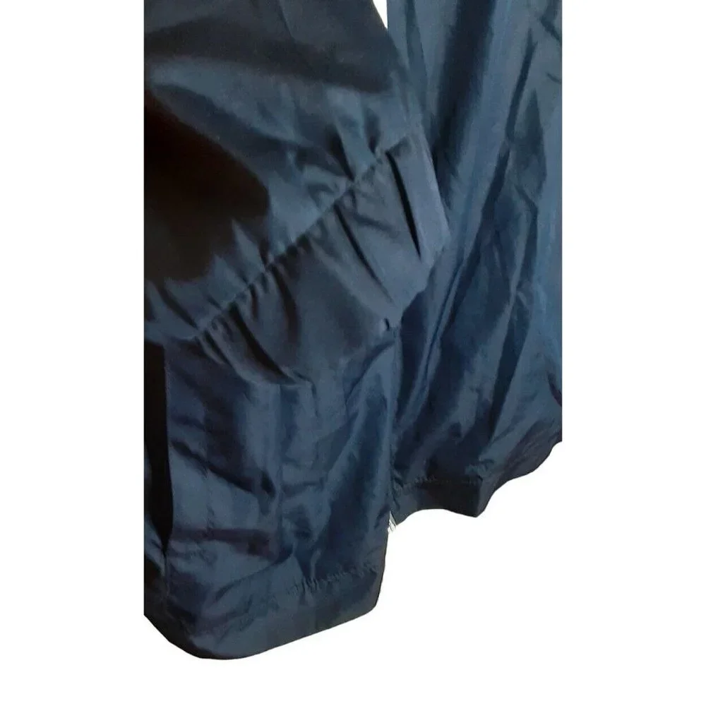 Starter Jacket Wind Breaker Men's Large 42-44 Navy Blue & Gray Lined Fu…‎